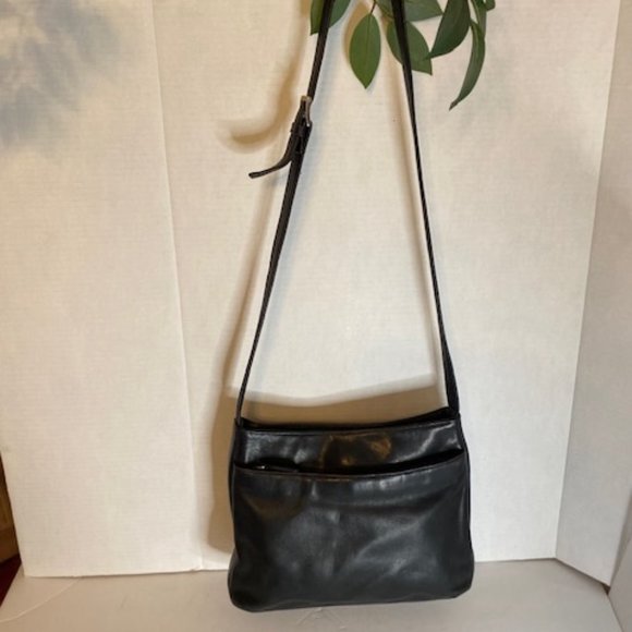 Talbots Bags Talbots Black Leather Crossbody Purse Bag Poshmark